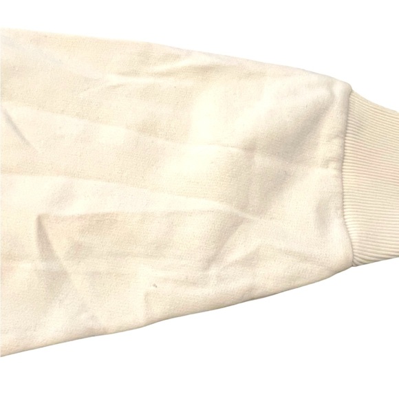 NEW Express Off White Tiger Stripe Embellished Glam Sweatshirt Sweater Top XL - Picture 10 of 16